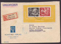 Block 7, "Debria"-Block, EF Auf R-Brief, Ankunft - 1950-1970