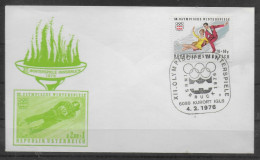 AUTRICHE     FDC  Innsbruck  Jo 1976  4-2  Patinage - Invierno 1976: Innsbruck