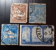 Algérie 1927 Timbres De1926 Avec Surcharge, Mosquée Des Pêcheurs ,1927Mosquée Sidi Abderahmane & Mosquée De La Pêcherie - Gebraucht