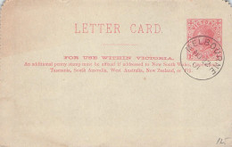 VICTORIA -  LETTER CARD 1 PENNY Cancelled 1901 / 5183 - Covers & Documents