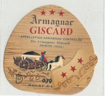 ARMAGNAC GISCARD - ************************ATTENTION VENDUE SANS SUPPLEMENT 3 ETOILES ********************************** - Whisky