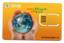 Terre Mappemonde Main Doigt Télécarte Puce Chine Phonecard  (D 1052) - Chine