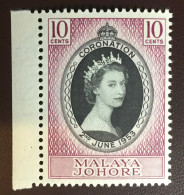 Malaya Johore 1953 Coronation MNH - Johore