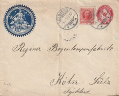 Danemark Entier Postal Illustré Esbjerg Pour L'Allemagne 1907 - Postal Stationery