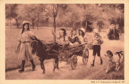 ARTS - Peintures Et Tableaux - Des Enfants Sur Un Char Tiré Par Un âne - Carte Postale Ancienne - Paintings