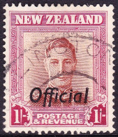 NEW ZEALAND 1940 KGVI 1sh Sage-Green & Deep Green "Official" SGO151 Fine Used - Officials