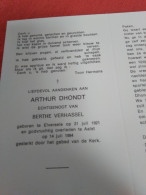 Doodsprentje Arthur Dhondt / Elversele 21/7/1921 Aalst 14/7/1994 ( Berthe Verhassel ) - Religion & Esotérisme