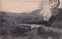 OLLIERGUES                LE SECOND VIADUC                         TRAIN EN GP - Olliergues