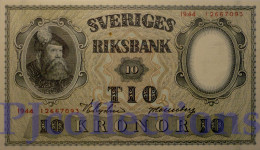 SWEDEN 10 KRONOR 1944 PICK 40e AUNC - Sweden