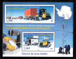 TAAF - 2023 - Les Grands Raids Glaciologiques - Bloc 2 Timbres - MNH ** Neuf - New - - Blocks & Sheetlets