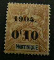 MARTINIQUE - N° 54   - Neuf * Avec Charnière  - TTB - Variété - Other & Unclassified