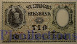 SWEDEN 10 KRONOR 1952 PICK 40m AUNC - Svezia