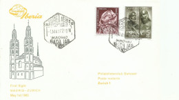 ESPAÑA,  CARTA  AEREA   CONMEMORATIVA  AÑO  1962 - Covers & Documents