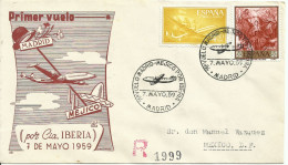 ESPAÑA,  CARTA  AEREA   CONMEMORATIVA  AÑO  1959 - Brieven En Documenten