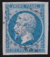 France  .  Y&T   .     14-B   .   O      .    Oblitéré - 1853-1860 Napoléon III.