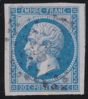 France  .  Y&T   .     14-B   .   O      .    Oblitéré - 1853-1860 Napoléon III