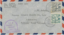 CURACAO 23.8.1938, Merkur 10 C U. 15 C Als MiF A. Sehr Selt. Kab.-Erstflug Mit KLM "CURACAO - TRINIDAD - SURINAM" Von "W - Curaçao, Antilles Neérlandaises, Aruba