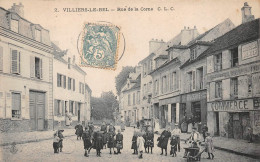 95 - VILLIERS-LE-BEL - Beau Cliché Animé De La Rue De La Corne - Villiers Le Bel