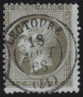 France  .  Y&T   .     19 (2 Scans)   .   O      .    Oblitéré - 1862 Napoléon III.