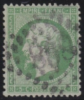 France  .  Y&T   .     20    .   O      .    Oblitéré - 1862 Napoleone III