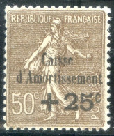 Variété Absence De Point Sur Le I De Caisse YT267b Signé Calves - 1927-31 Caisse D'Amortissement