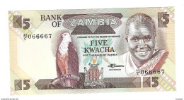 Zambia 5 Kwacha 1980-88    25d   Unc - Sambia