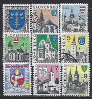 Slovakia 1993-1998  City Arms (o) - Gebraucht