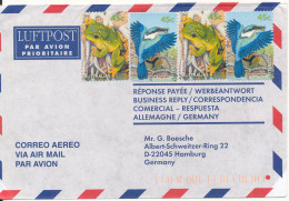 Australia Air Mail Cover Sent To Germany Topic Stamps FROG And BIRD - Storia Postale