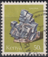 1977 Kenia ° Mi:KE 100, Sn:KE 102, Yt:KE 99, Galena, Mineralien - Kenya (1963-...)