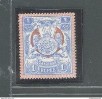 1904 ZANZIBAR - Sultan Sir Hamoud Bin Mohammed - Stanley Gibbons N. 220 - 1 Rupia Blue And Red - MNH** - Andere & Zonder Classificatie