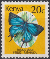 1988 Kenia * Mi:KE 415, Sn:KE 425, Yt:KE 411, Red-line Sapphire (Iolaus Sidus), Butterflies (1988) - Kenya (1963-...)