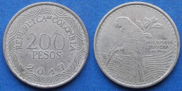 COLOMBIA - 200 Pesos 2017 "Scarlet Macaw" KM# 297 Republic - Edelweiss Coins - Colombie