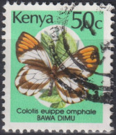 1988 Kenia ° Mi:KE 417, Sn:KE 427, Yt:KE 413, Smoky Orange Tip (Colotis Euippe Omphale), Butterflies (1988) - Kenya (1963-...)