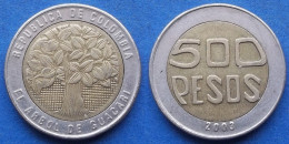 COLOMBIA - 500 Pesos 2003 "Guacari Tree" KM# 286 Republic - Edelweiss Coins - Colombia