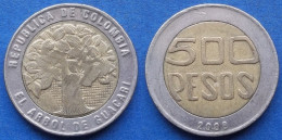 COLOMBIA - 500 Pesos 2008 "Guacari Tree" KM# 286 Republic - Edelweiss Coins - Kolumbien