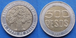 COLOMBIA - 500 Pesos 2011 "Guacari Tree" KM# 286 Republic - Edelweiss Coins - Colombie