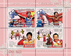 Guinea Bissau 2009, Olympic Games In Benjing, Boxing, Weight Lift,4val In BF - Summer 2008: Beijing