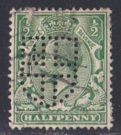 Grande Bretagne - 1911 - 1935 -  George  V  -  Y&T N °  139  Perforé  Blason Avec Croix - Perfin