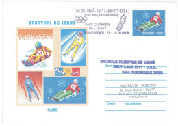 IP 2001 - 0225b U. S. A. SALT LAKE CITY 2002 - SLEDGE 2 MEN - Winter Olympic Games - Stationery - Used - 2001 - Invierno 2002: Salt Lake City