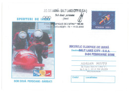 IP 2001 - 0227a U. S. A. SALT LAKE CITY 2002 - 2 BOBSLEIGHT Women - Winter Olympic Games - Stationery - Used - 2001 - Hiver 2002: Salt Lake City