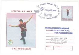 IP 2001 - 228a U. S. A. SALT LAKE CITY 2002 - ARTISTIC Women SKATING Winter Olympic Games - Stationery - Used - 2001 - Invierno 2002: Salt Lake City