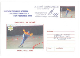 IP 2001 - 0229a U. S. A. SALT LAKE CITY 2002 - SHORT TRACK MEN - Winter Olympic Games - Stationery - Used - 2001 - Inverno2002: Salt Lake City