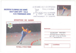 IP 2001 - 0229b U. S. A. SALT LAKE CITY 2002 - SHORT TRACK Women - Winter Olympic Games - Stationery - Used - 2001 - Winter 2002: Salt Lake City