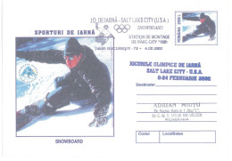 IP 2001 - 0231b U. S. A. SALT LAKE CITY 2002 - SNOWBOARD - Winter Olympic Games - Stationery - Used - 2001 - Invierno 2002: Salt Lake City