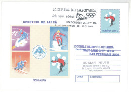 IP 2001 - 0233b U. S. A. SALT LAKE CITY 2002 - SKI Men - Winter Olympic Games - Stationery - Used - 2001 - Invierno 2002: Salt Lake City