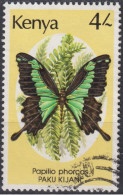 1988 Kenia ° Mi:KE 425, Sn:KE 435, Yt:KE 421,Green Banded Swallowtail (Papilio Phorcas), Butterflies (1988) - Kenya (1963-...)