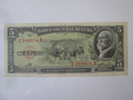 Cuba 5 Pesos 1960 Banknote Very Good Conditions,sign.Che Guevara See Pictures - Cuba