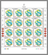 CENTRAL AFRICAN 2023 MNH Year Of The Dragon Jahr Des Drachen M/S III – OFFICIAL ISSUE – DHQ2407 - Chines. Neujahr