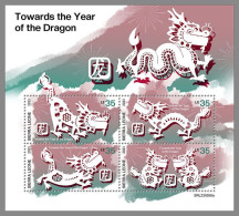 SIERRA LEONE 2023 MNH Year Of The Dragon Jahr Des Drachen M/S – OFFICIAL ISSUE – DHQ2407 - Chines. Neujahr
