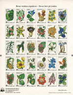 Denmark WWF 1983.  Sheet  With 30 Labels; Flowers And Plants.  Preserve Rain Forest And Life On Earth. - Otros & Sin Clasificación